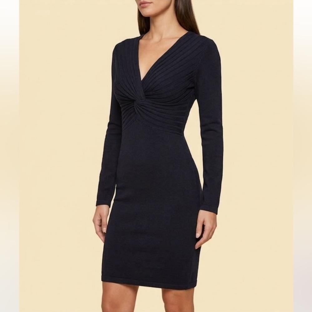 WOW Couture Elegant Black V-Neck Dress